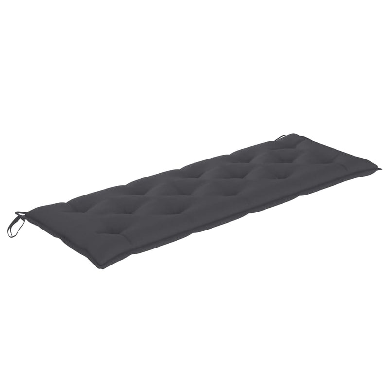 vidaXL tömör tíkfa Batavia pad antracitszürke párnával 150 cm