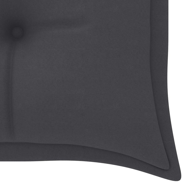 vidaXL tömör tíkfa Batavia pad antracitszürke párnával 150 cm