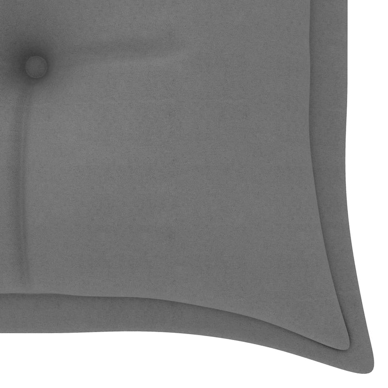 vidaXL tömör tíkfa Batavia pad szürke párnával 150 cm