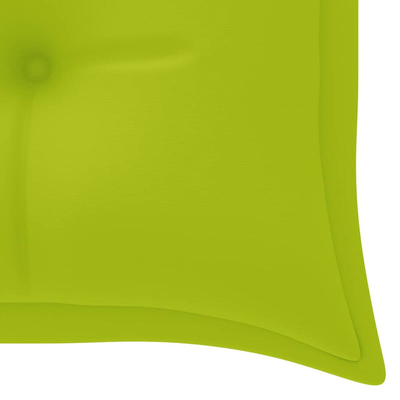 vidaXL tömör tíkfa Batavia pad világoszöld párnával 150 cm