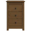 vidaXL 2 darab mézbarna tömör fenyőfa éjjeliszekrény 40x35x61,5 cm