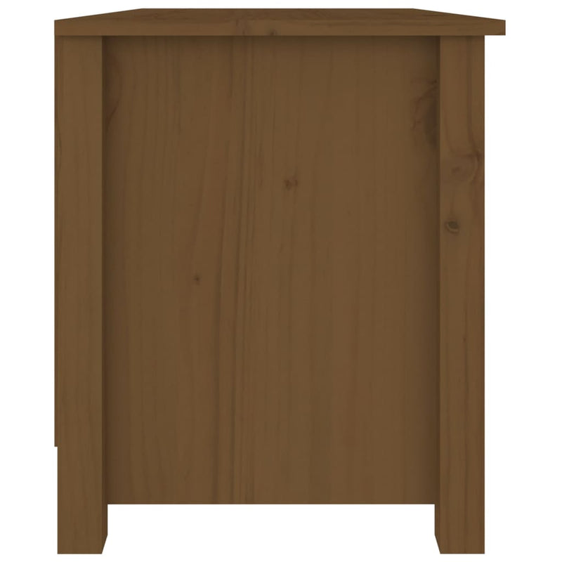 vidaXL mézbarna tömör fenyőfa cipőtároló pad 70x38x45,5 cm