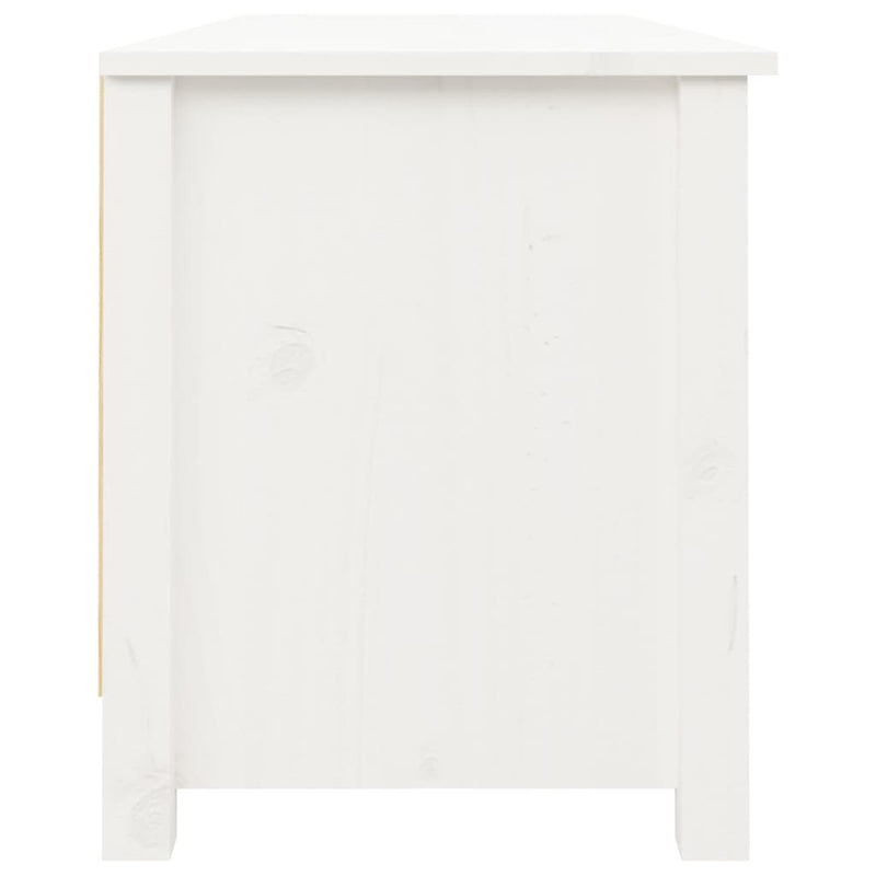 vidaXL fehér tömör fenyőfa cipőtároló pad 110 x 38 x 45,5 cm