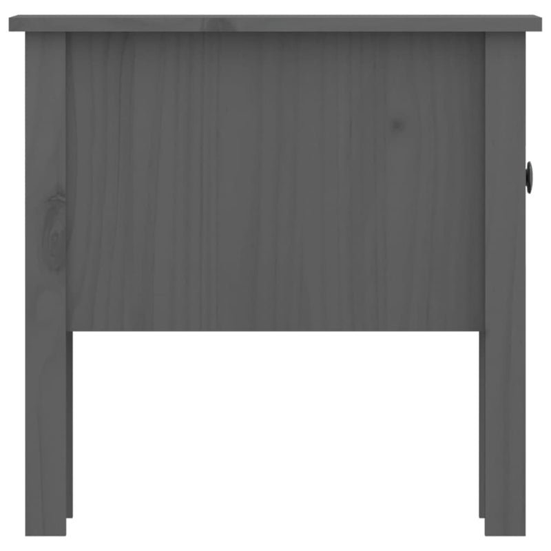 vidaXL 2 db szürke tömör fenyőfa kisasztal 50 x 50 x 49 cm