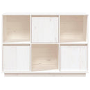 vidaXL fehér tömör fenyőfa tálalószekrény 110,5x35x80 cm