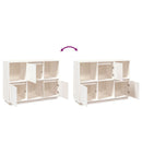 vidaXL fehér tömör fenyőfa tálalószekrény 110,5x35x80 cm