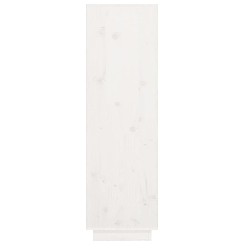 vidaXL fehér tömör fenyőfa magasszekrény 38x35x117 cm