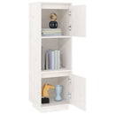 vidaXL fehér tömör fenyőfa magasszekrény 38x35x117 cm