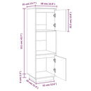 vidaXL fehér tömör fenyőfa magasszekrény 38x35x117 cm