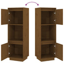 vidaXL mézbarna tömör fenyőfa magasszekrény 38x35x117 cm