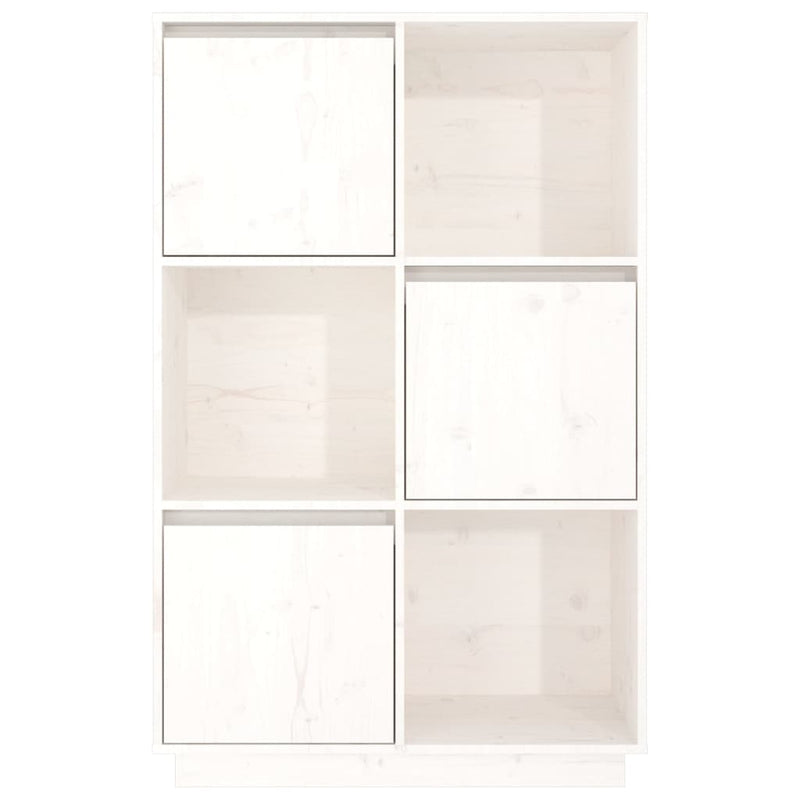 vidaXL fehér tömör fenyőfa magasszekrény 74x35x117 cm