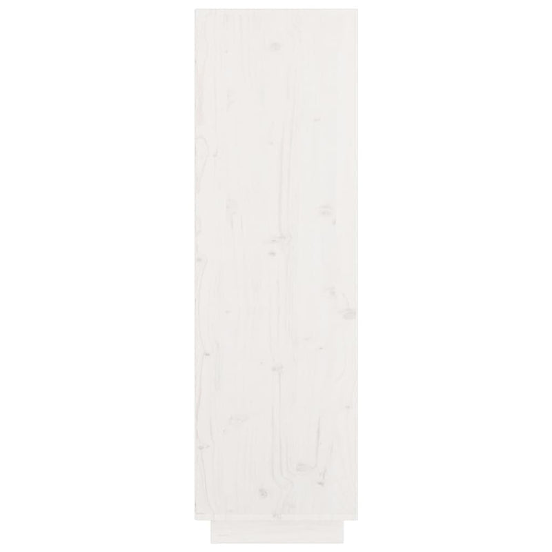 vidaXL fehér tömör fenyőfa magasszekrény 74x35x117 cm