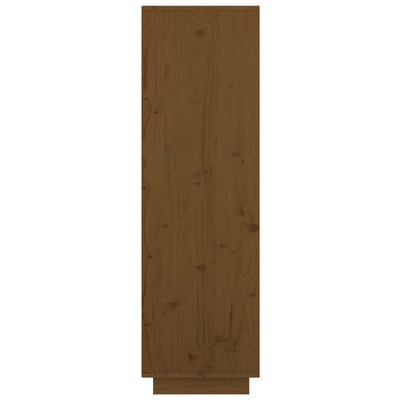 vidaXL mézbarna tömör fenyőfa magasszekrény 74x35x117 cm
