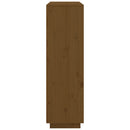 vidaXL mézbarna tömör fenyőfa magasszekrény 110,5x35x117 cm