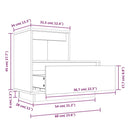 vidaXL fehér tömör fenyőfa éjjeliszekrény 60 x 34 x 51 cm