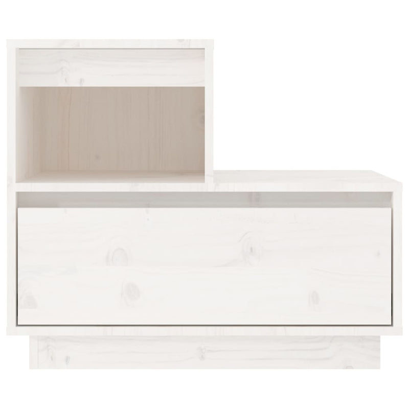vidaXL 2 db fehér tömör fenyőfa éjjeliszekrény 60 x 34 x 51 cm