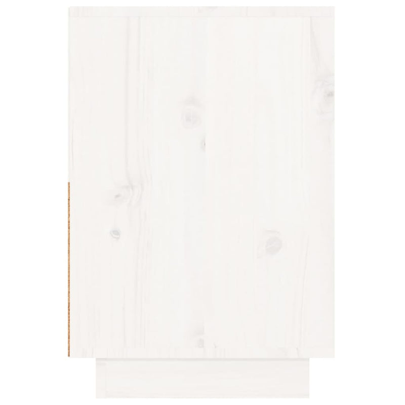 vidaXL 2 db fehér tömör fenyőfa éjjeliszekrény 60 x 34 x 51 cm