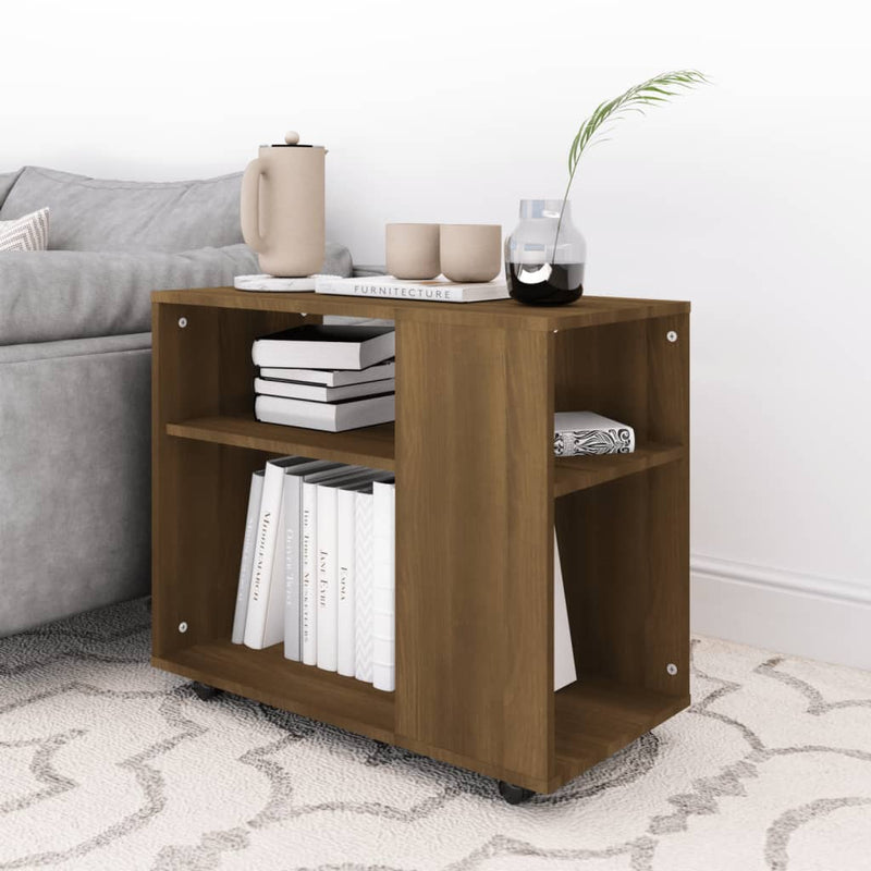 vidaXL barna tölgy színű szerelt fa kisasztal 70 x 35 x 55 cm