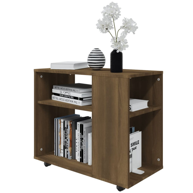 vidaXL barna tölgy színű szerelt fa kisasztal 70 x 35 x 55 cm