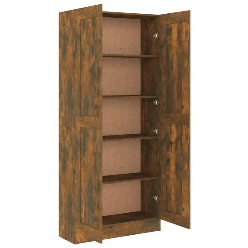 vidaXL füstös tölgy színű fa fürdőszobaszekrény 82,5x30,5x185,5 cm