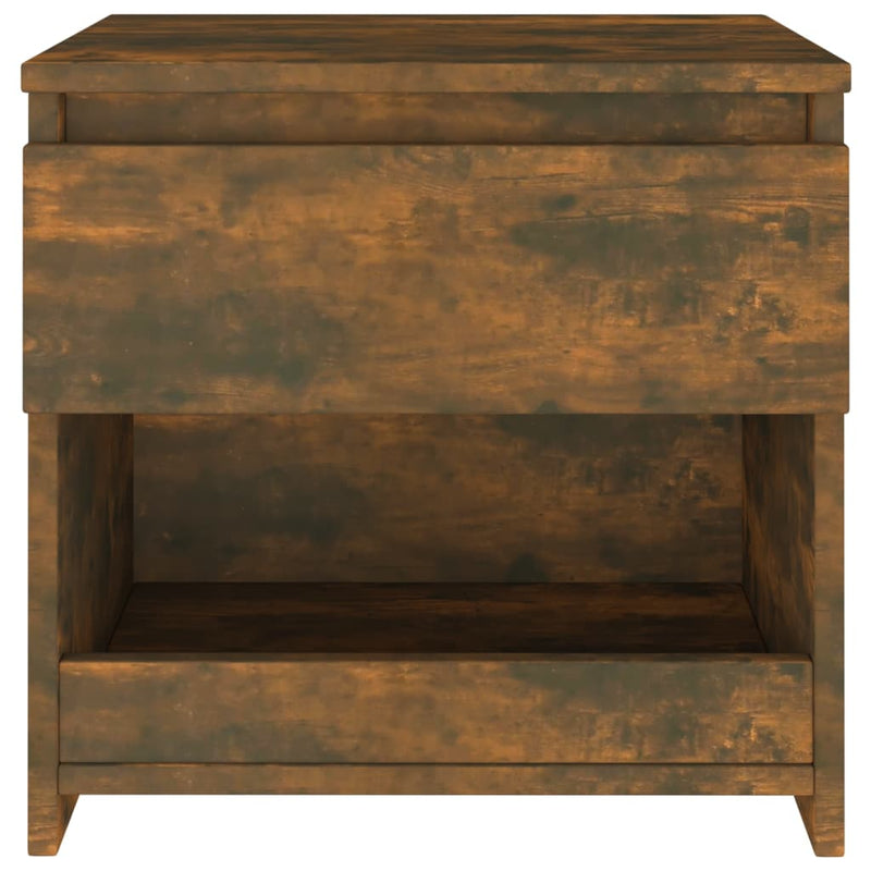vidaXL 2 db füstös tölgy színű szerelt fa éjjeliszekrény 40x30x39 cm