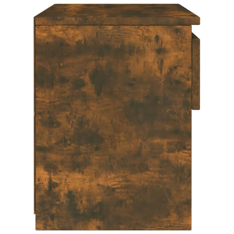 vidaXL 2 db füstös tölgy színű szerelt fa éjjeliszekrény 40x30x39 cm