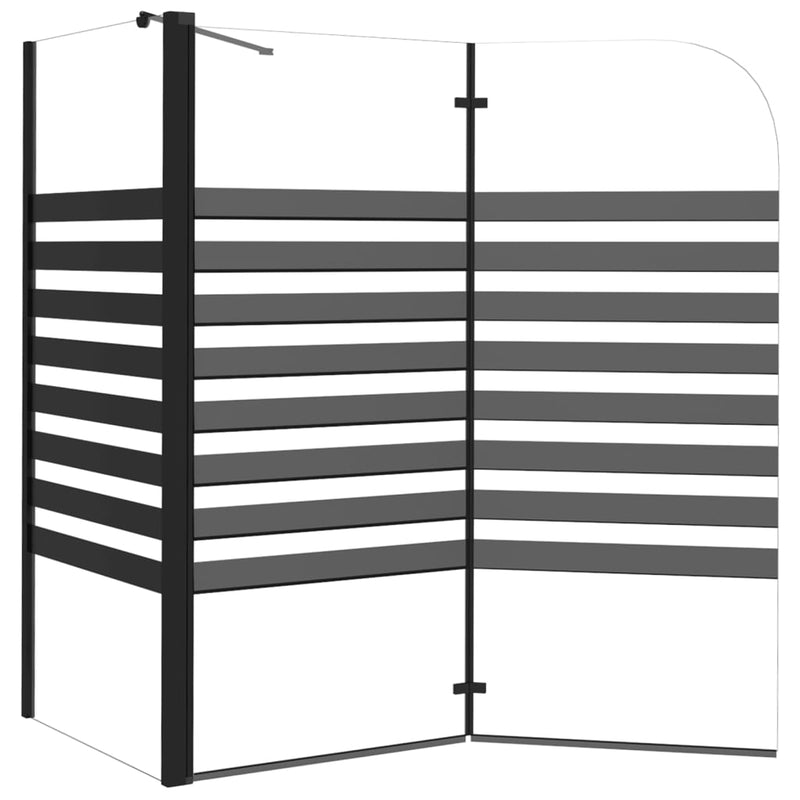 vidaXL csíkos edzett üveg fürdőparaván 120 x 68 x 130 cm