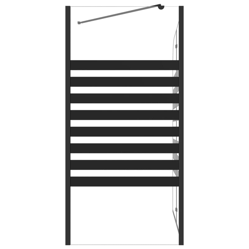 vidaXL csíkos edzett üveg fürdőparaván 120 x 68 x 130 cm
