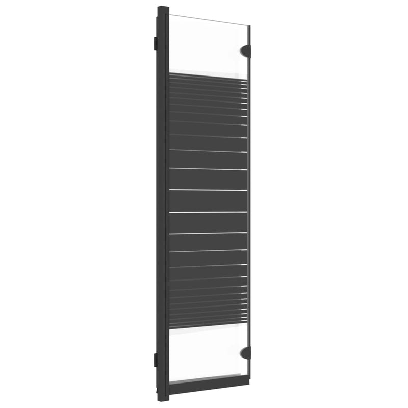 vidaXL 3 paneles fekete ESG összecsukható zuhanyparaván 130 x 130 cm