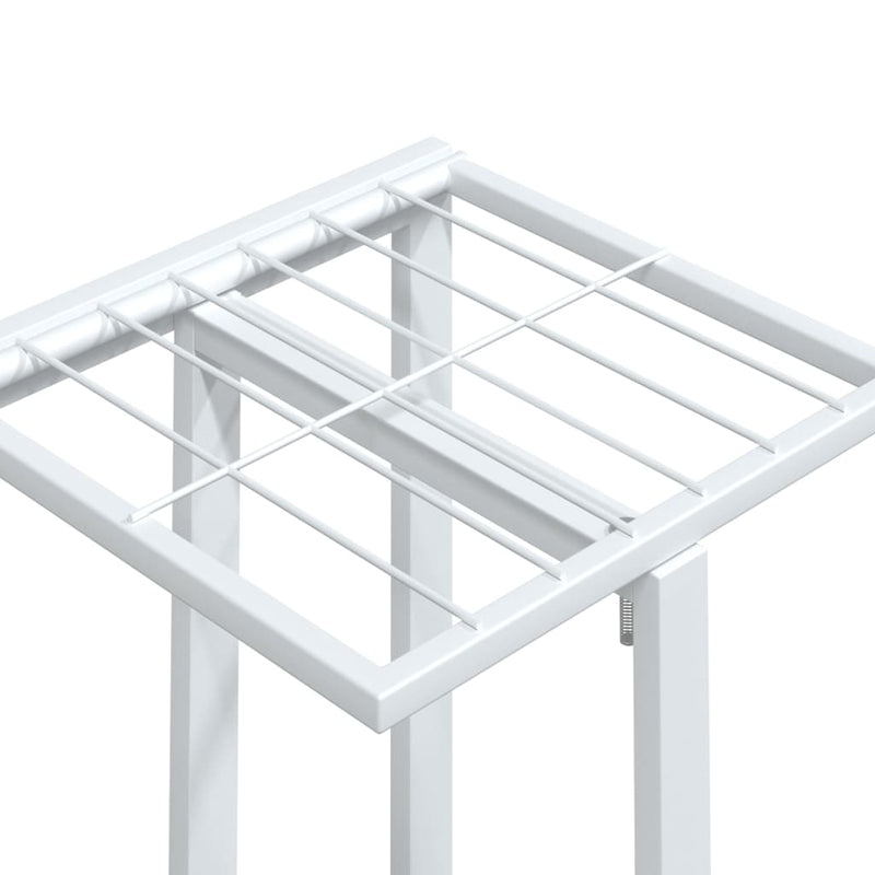 vidaXL 4 szintes fehér vas virágtartó állvány kerekekkel 44x23x80 cm