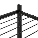 vidaXL fekete vas virágtartó állvány 83 x 25 x 100 cm