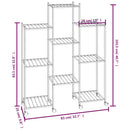 vidaXL fekete vas virágtartó állvány kerekekkel 83 x 25 x 103,5 cm