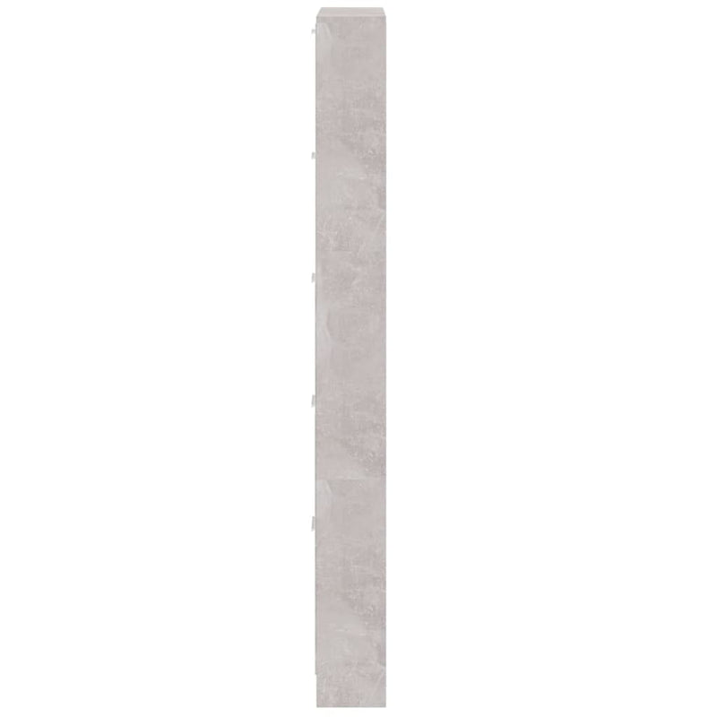 vidaXL betonszürke szerelt fa cipőszekrény 59 x 17 x 169 cm