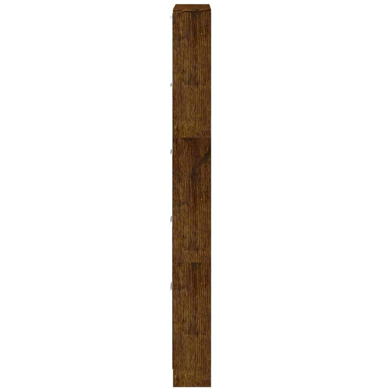 vidaXL füstös tölgy színű szerelt fa cipősszekrény 59 x 17 x 169 cm