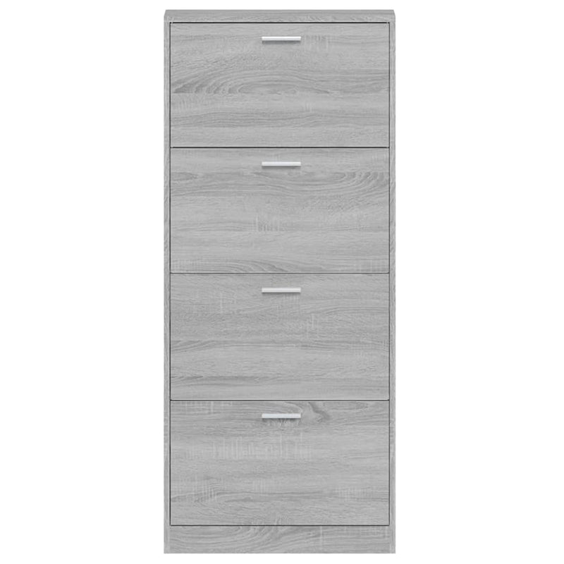 vidaXL szürke sonoma színű szerelt fa cipősszekrény 59x17x150 cm
