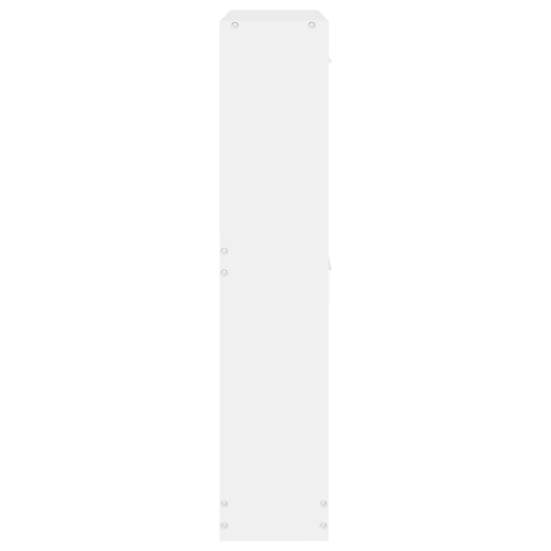 vidaXL fehér szerelt fa cipősszekrény 59x17x81 cm