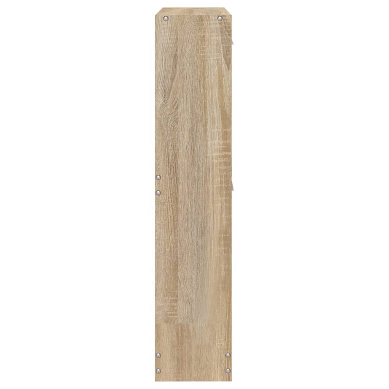 vidaXL tölgyszínű szerelt fa cipősszekrény 59x17x81 cm
