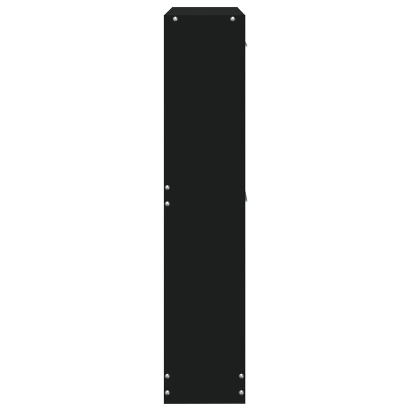 vidaXL fekete szerelt fa cipőszekrény 59x17x81 cm