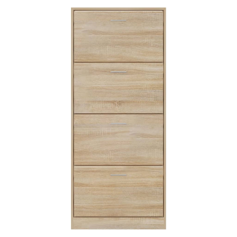 vidaXL sonoma tölgy színű szerelt fa cipőszekrény 63x24x147 cm