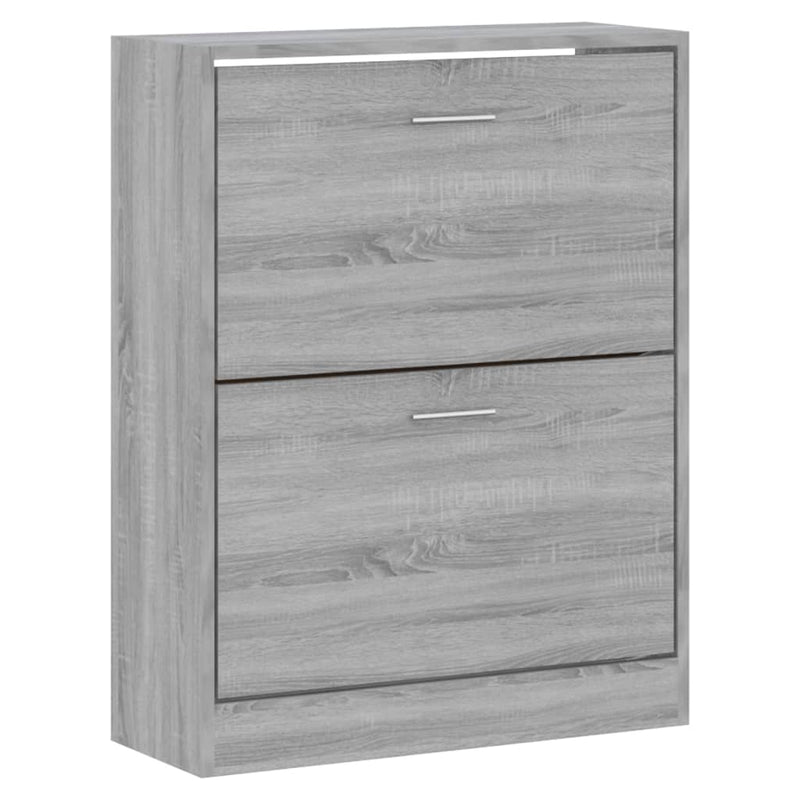 vidaXL szürke sonoma színű szerelt fa cipősszekrény 63x24x81 cm