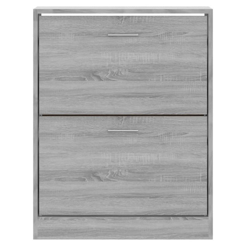 vidaXL szürke sonoma színű szerelt fa cipősszekrény 63x24x81 cm