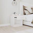 vidaXL 2 db magasfényű fehér éjjeliszekrény fiókkal