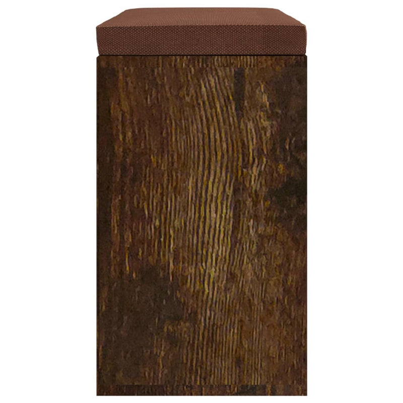 vidaXL füstös tölgy színű szerelt fa cipőtároló pad 103x30x48 cm