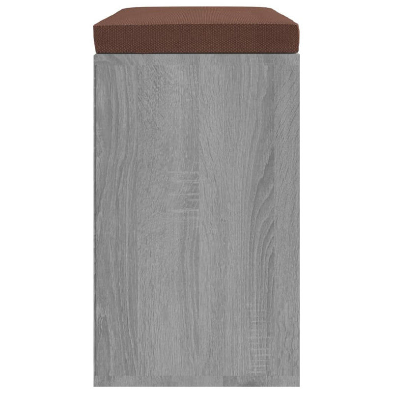 vidaXL szürke sonoma színű cipőtároló pad 103 x 30 x 48 cm