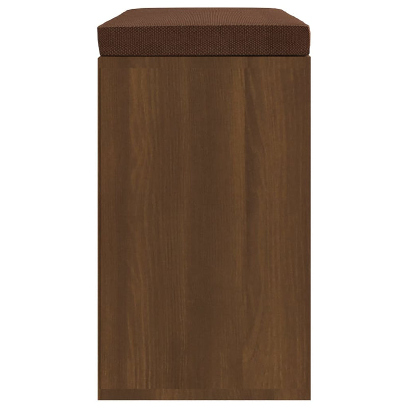 vidaXL barna tölgy szerelt fa cipőtároló pad 103x30x48 cm