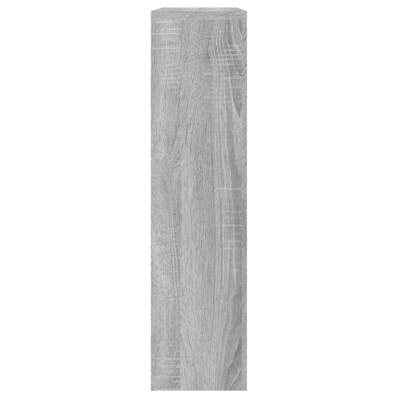 vidaXL szürke sonoma 2 szintes cipőszekrény tükörrel 63 x 17 x 67 cm
