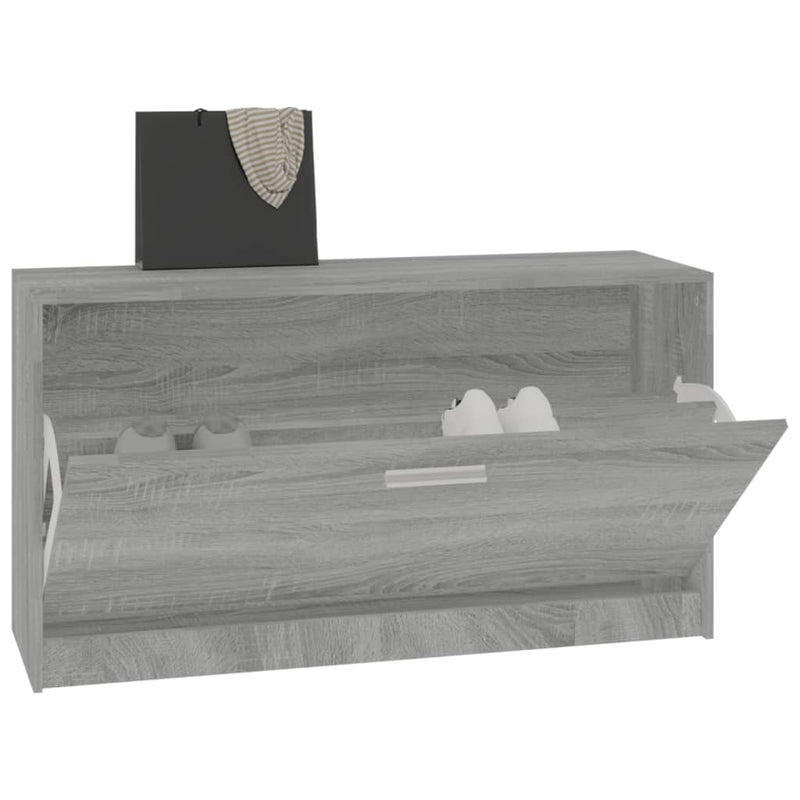 vidaXL szürke sonoma színű cipőtároló pad 80x24x45 cm