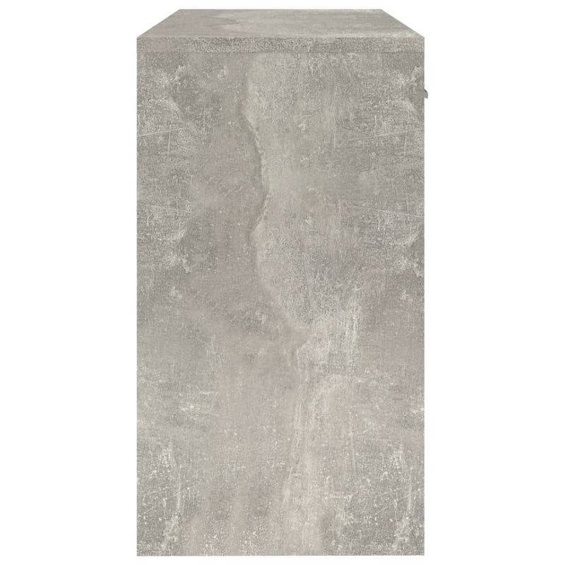 vidaXL betonszürke faanyag fiókos/rekeszes íróasztal 100x40x73 cm