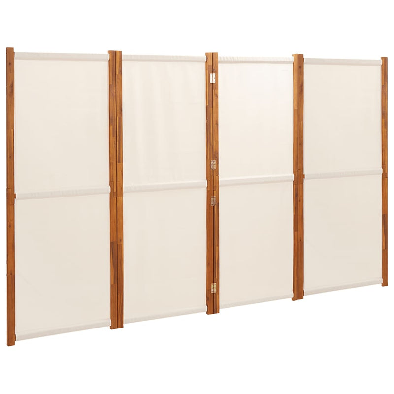 vidaXL fehér 4 paneles térelválasztó 280x180 cm