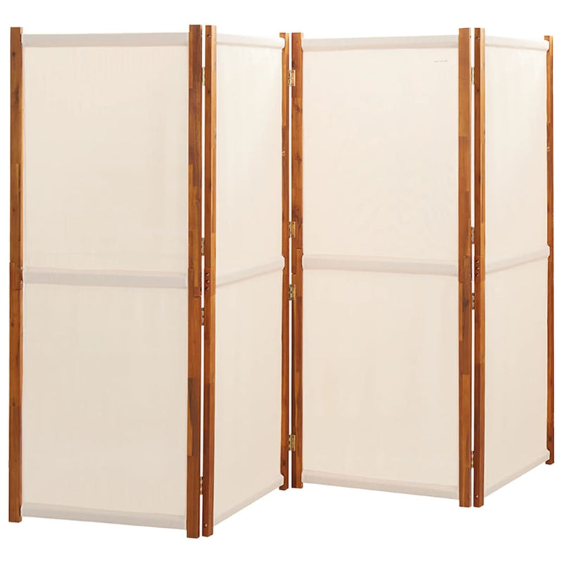 vidaXL fehér 4 paneles térelválasztó 280x180 cm